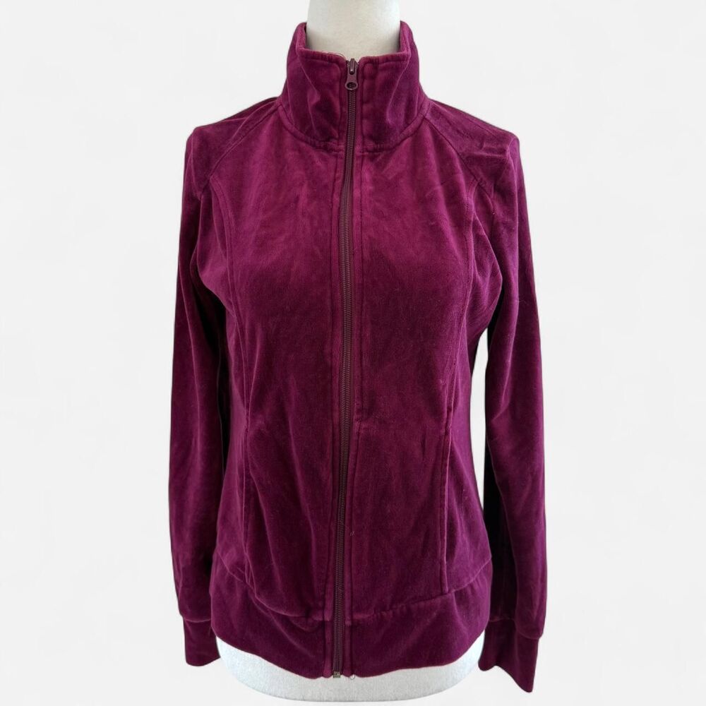 Y2K 2000s Velvet Full Zip Tracksuit Jacket